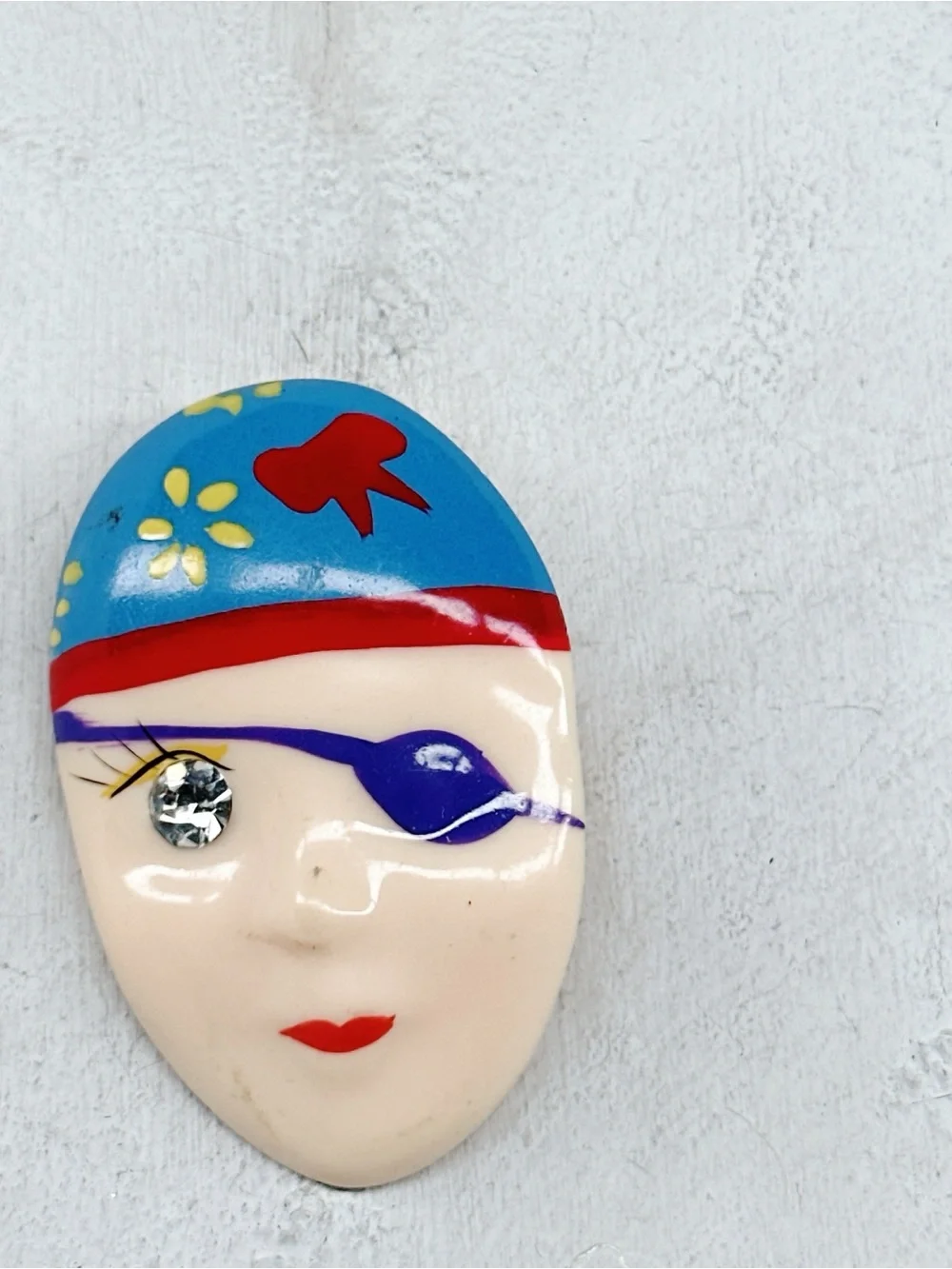 333u. Plastic Creepy Pirate Brooch